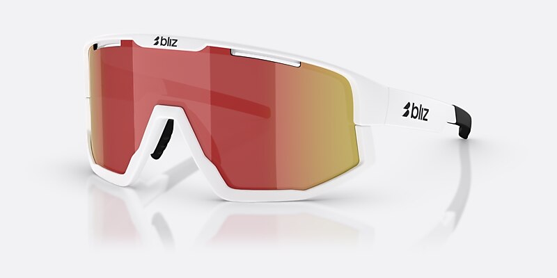 Sunglasses Bliz Fusion S (0-133) with Smoke Red lens and White frame Image 1 of 7
