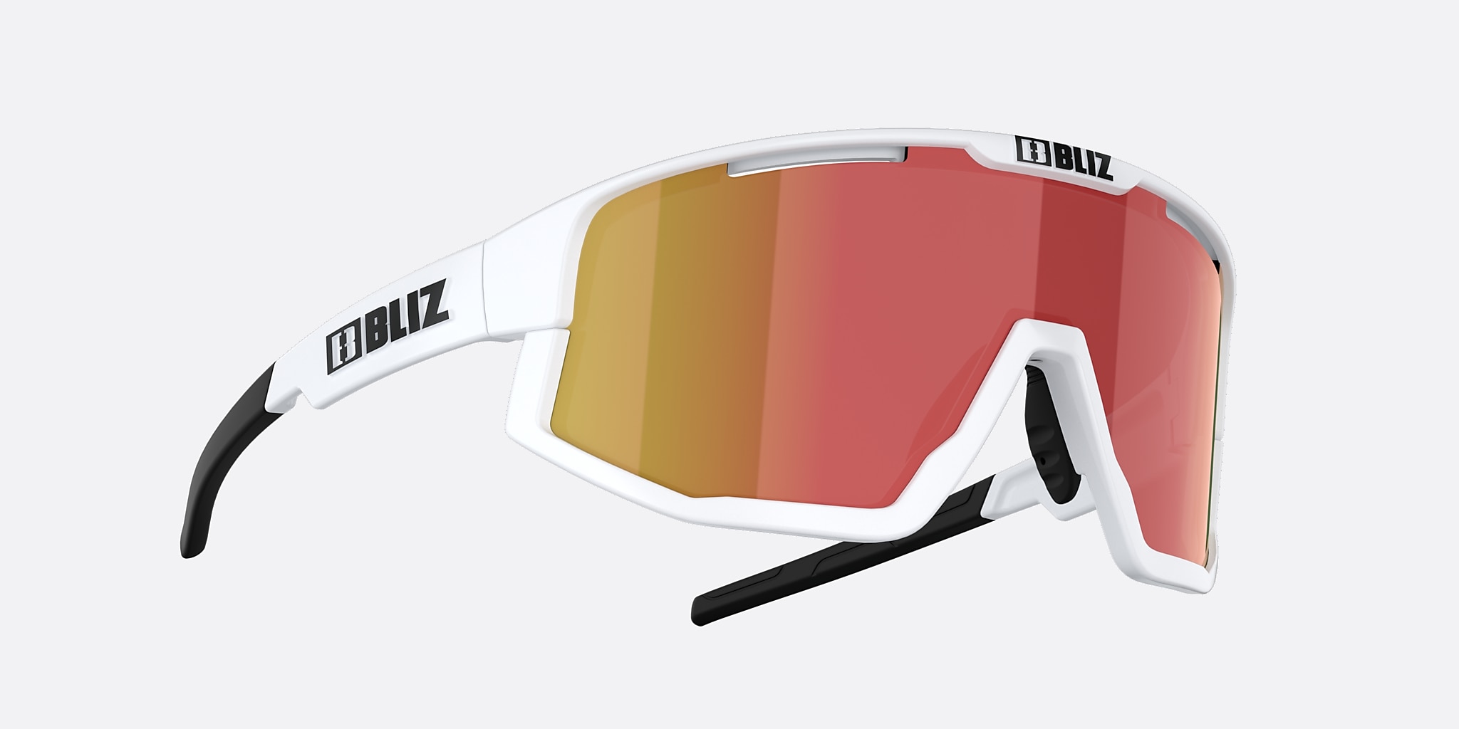 Sunglasses Bliz Fusion S (0-133) with Smoke Red lens and White frame Image 5 of 5 Sunglasses Bliz Fusion S (0-133) with Smoke Red lens and White frame Image 5 of 5