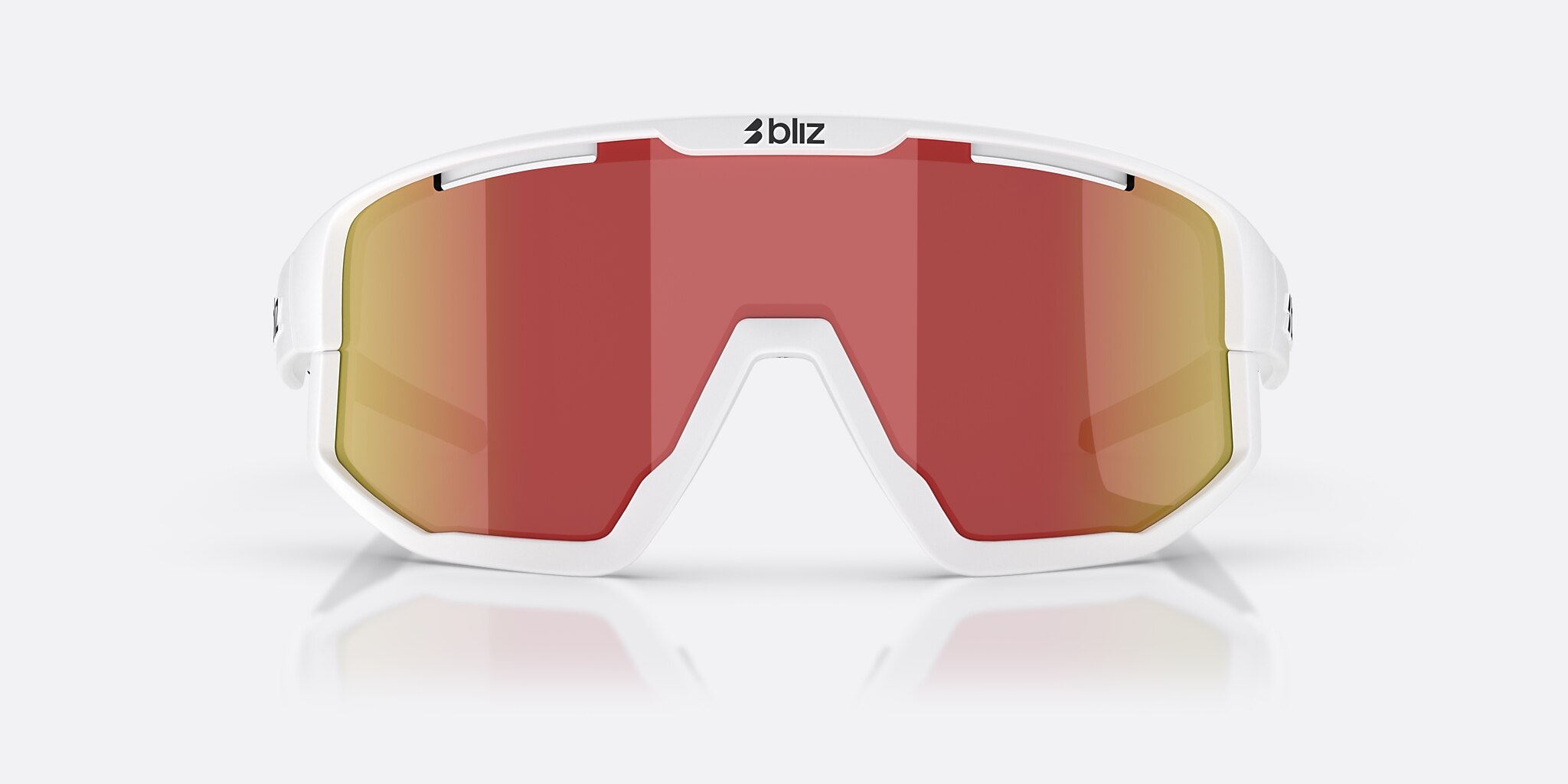 Sunglasses Bliz Fusion S (0-133) with Smoke Red lens and White frame Image 2 of 7