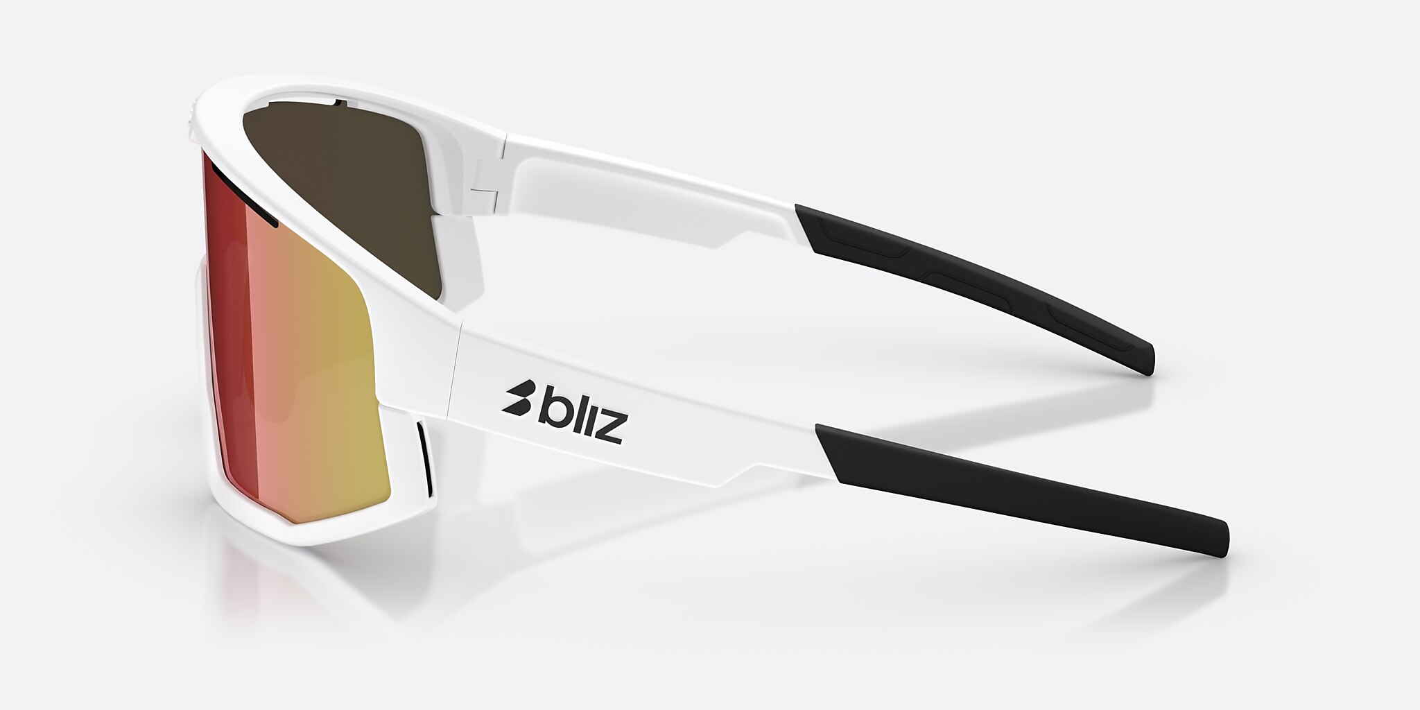 Sunglasses Bliz Fusion S (0-133) with Smoke Red lens and White frame Image 3 of 7