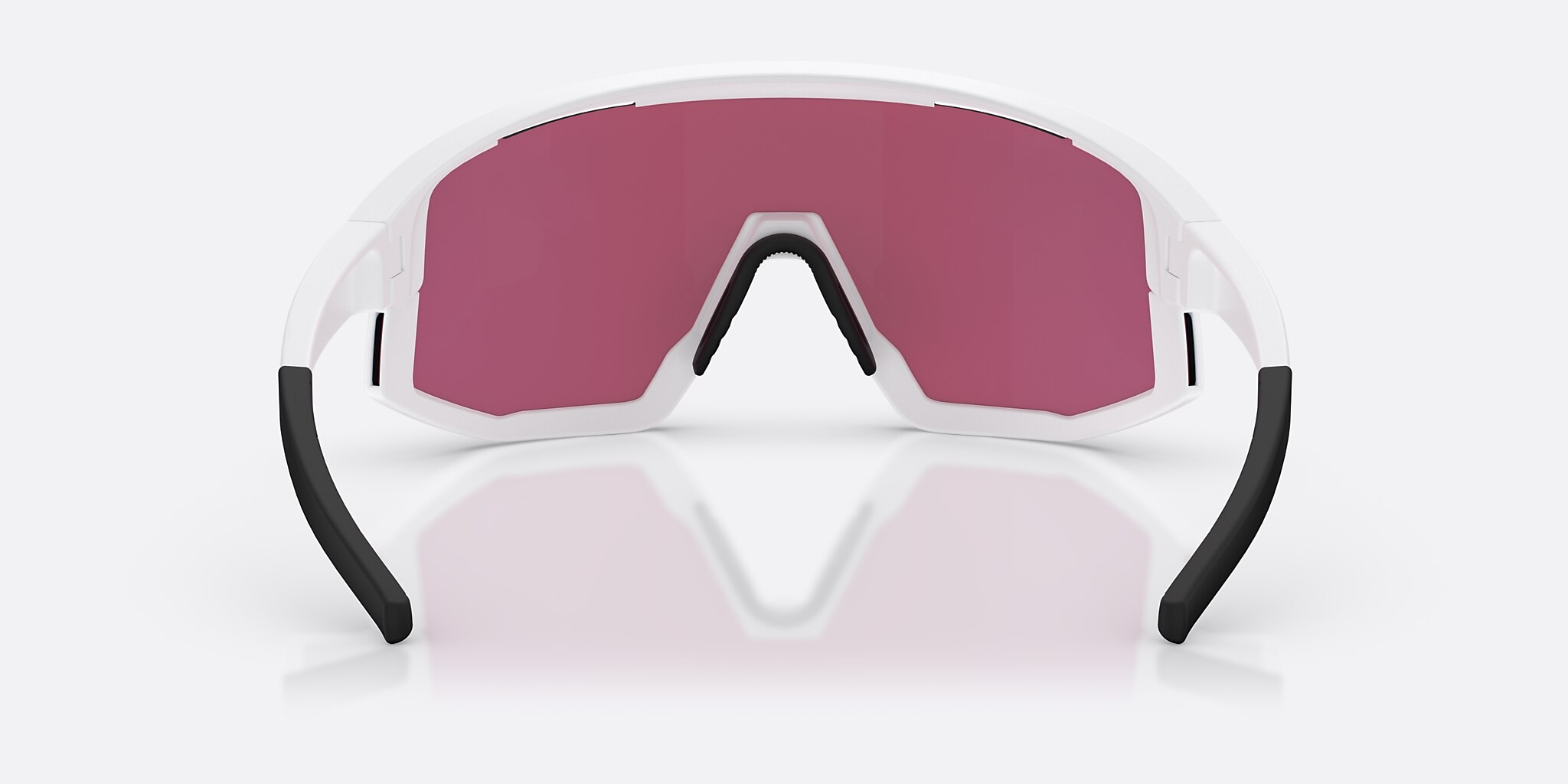 Sunglasses Bliz Fusion Small XXS (0-125) with Rose/Violet Mirror Blue lens and Matte White frame Image 4 of 6