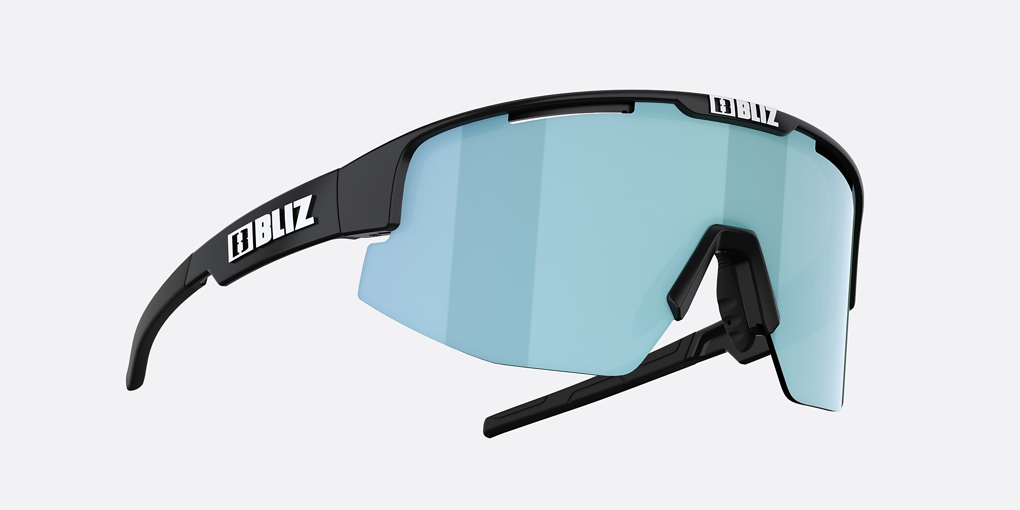 Sunglasses Bliz Matrix Small XXS (0-130) with Smoke Ice Blue lens and Schwarz frame Image 6 of 7