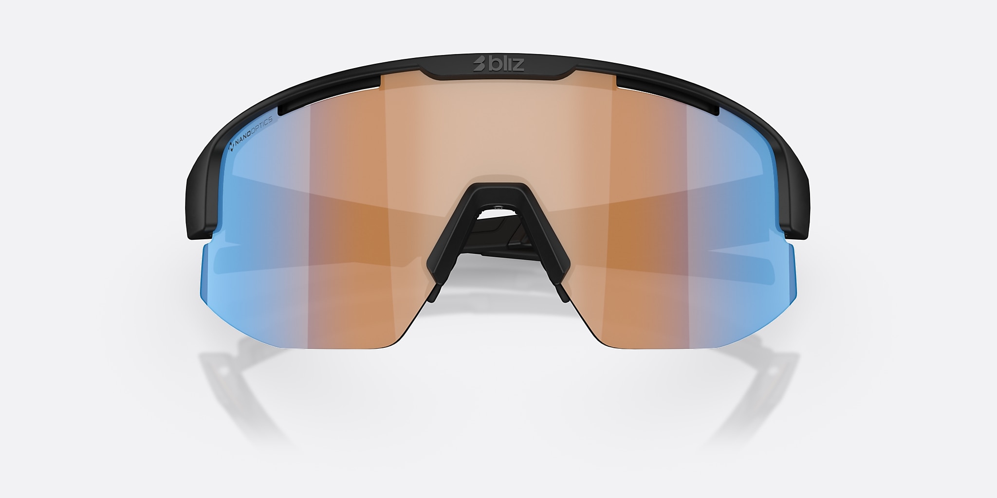 Sunglasses Bliz Matrix S (0-133) with Coral Orange Blue lens and Black frame Image 5 of 6