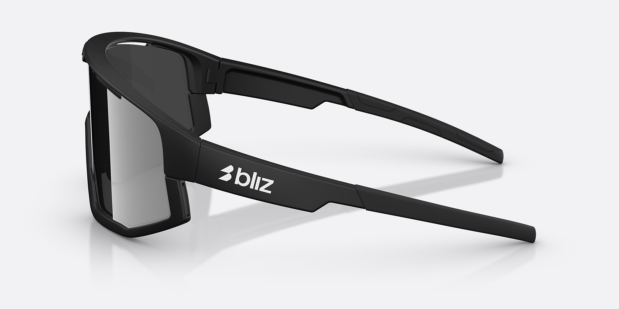 Sunglasses Bliz Fusion S (0-133) with Smoke/Silver Mirror lens and Matte Black frame Image 3 of 7