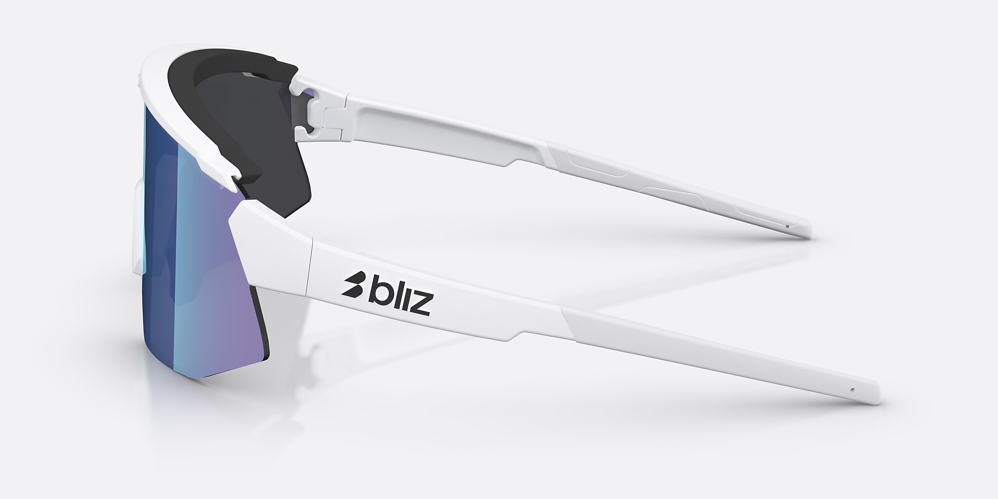 Sunglasses Bliz Breeze Small M (0-135) with Smoke/Blue Multicolor lens and Matte White frame Image 3 of 7