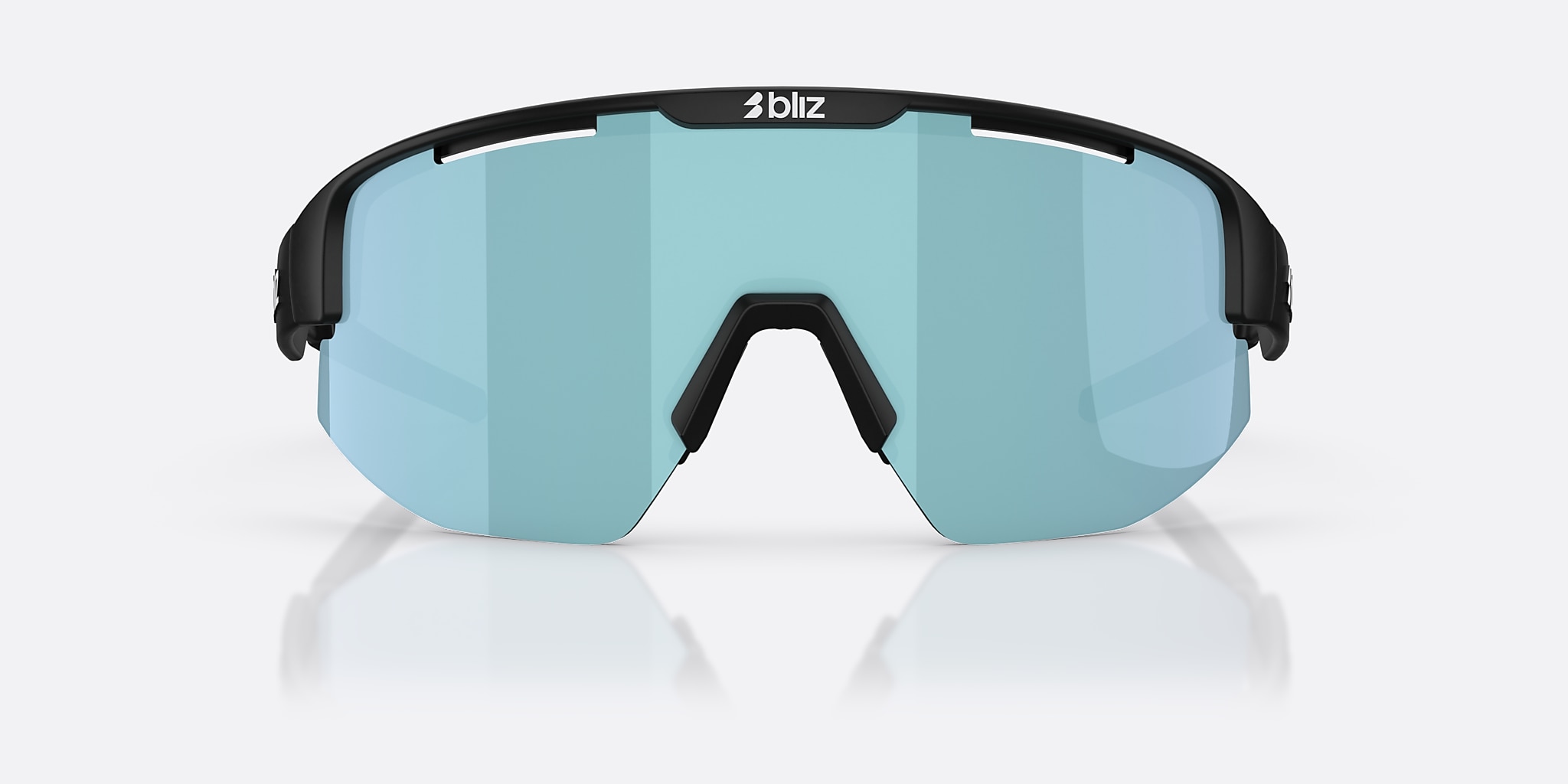 Sunglasses Bliz Matrix S (0-133) with Smoke Ice Blue lens and Black frame Image 2 of 6