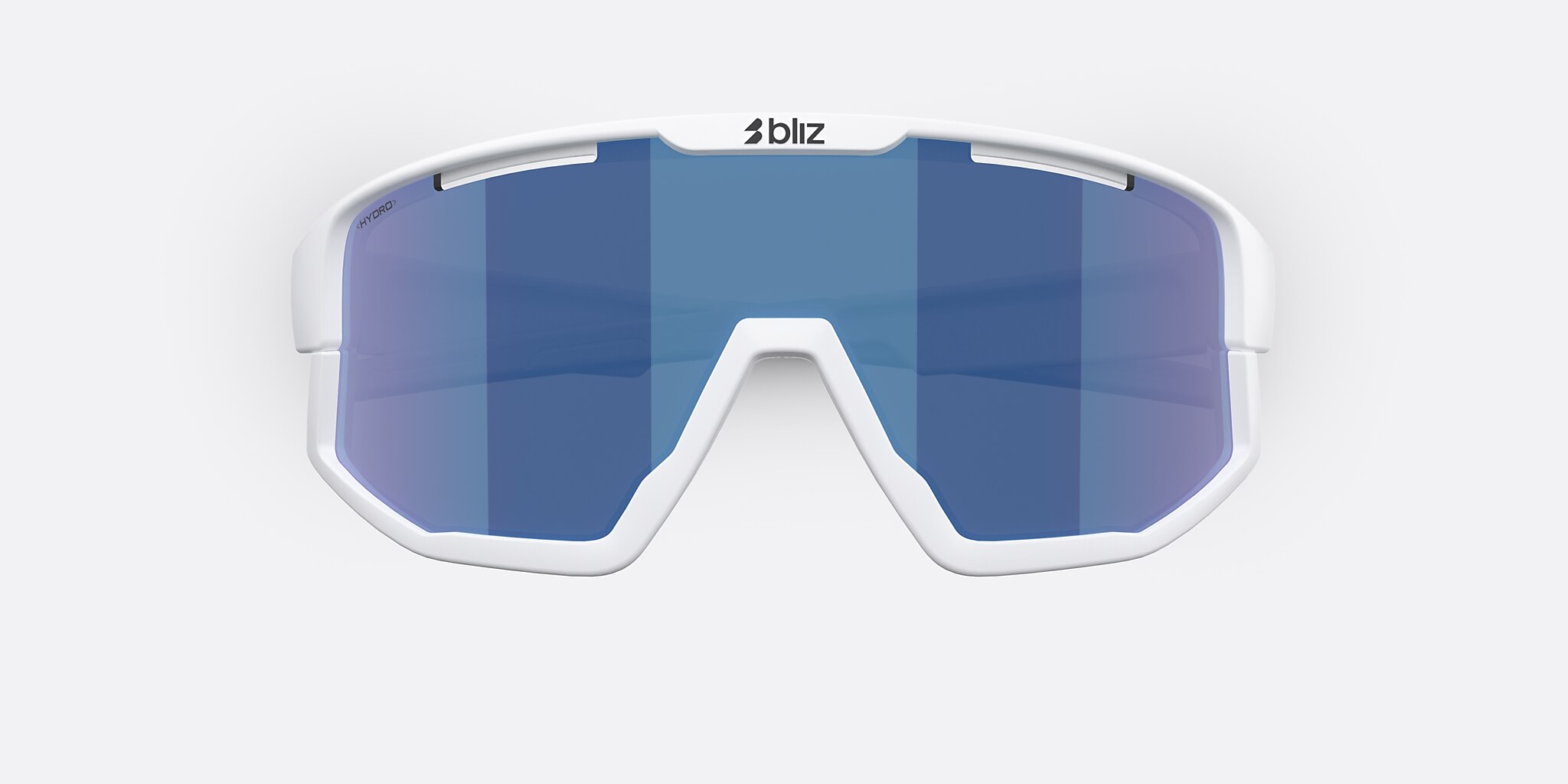Sunglasses Bliz Fusion S (0-133) with Smoke/Blue Multicolor lens and Matte White frame Image 5 of 7