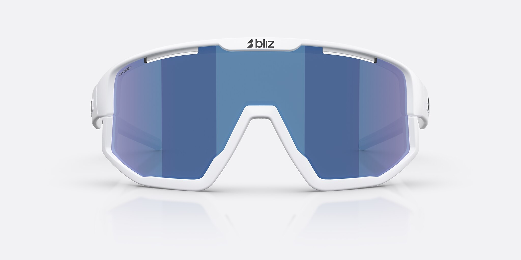 Sunglasses Bliz Fusion S (0-133) with Smoke/Blue Multicolor lens and Matte White frame Image 2 of 7