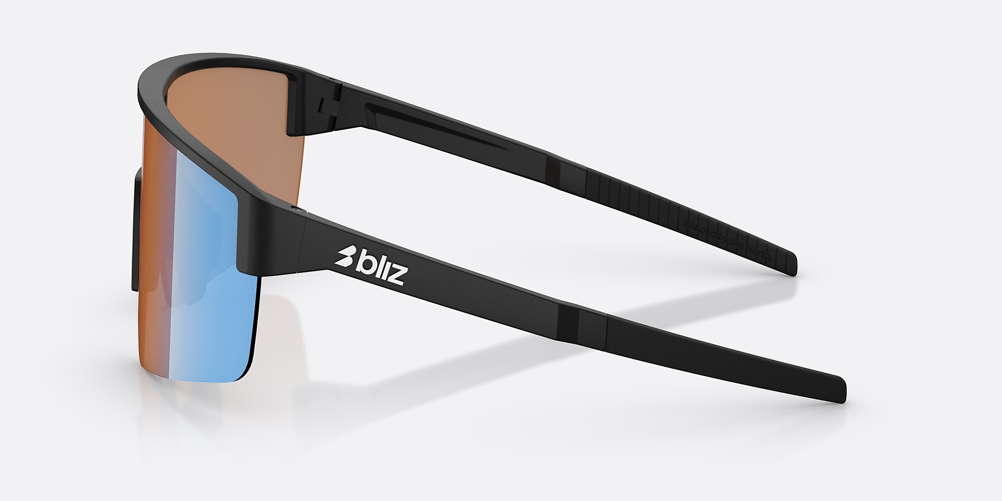 Sunglasses Bliz P004 M (0-133) with Coral/Orange Mirror Blue lens and Matte Black frame Image 3 of 5 Sunglasses Bliz P004 M (0-133) with Coral/Orange Mirror Blue lens and Matte Black frame Image 3 of 5