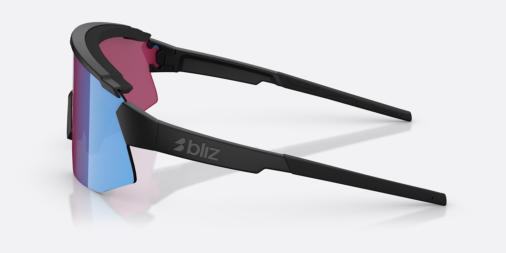 Sunglasses Bliz Breeze XL (0-141) with Rose Violet Blue lens and Black frame Image 3 of 7