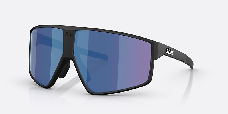 Sunglasses Bliz P002 XL (72-09) with Smoke/Blue Multicolor lens and Matte Black frame Image 1 of 6