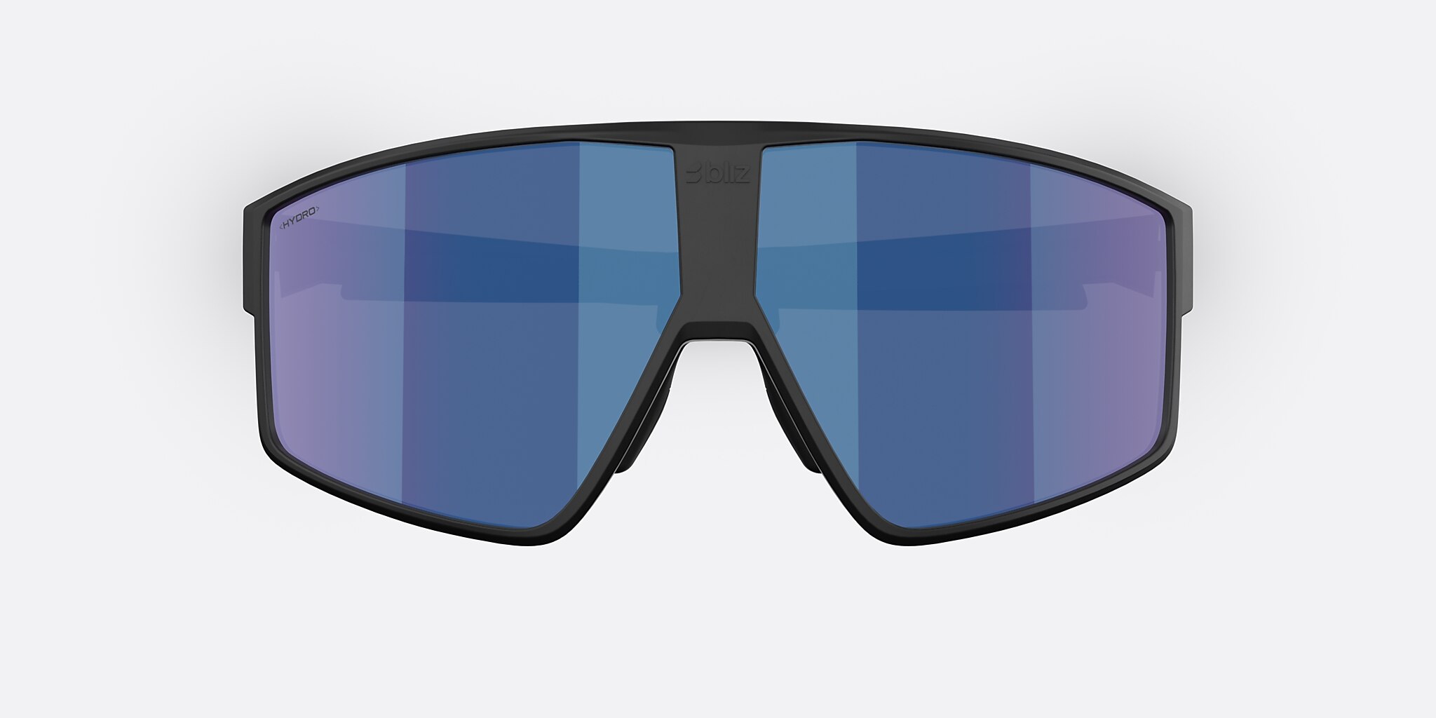 Sunglasses Bliz P002 XL (72-09) with Smoke/Blue Multicolor lens and Matte Black frame Image 5 of 6
