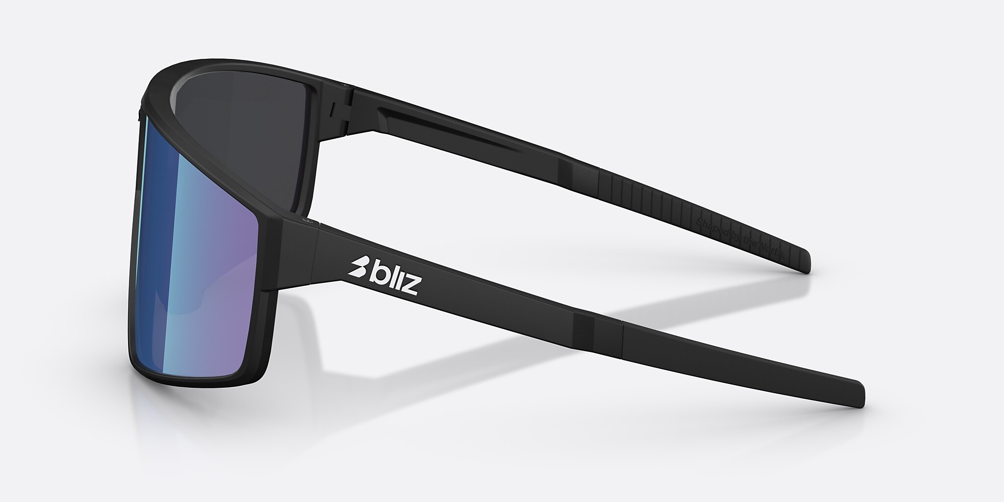 Sunglasses Bliz P002 XL (72-09) with Smoke/Blue Multicolor lens and Matte Black frame Image 3 of 6