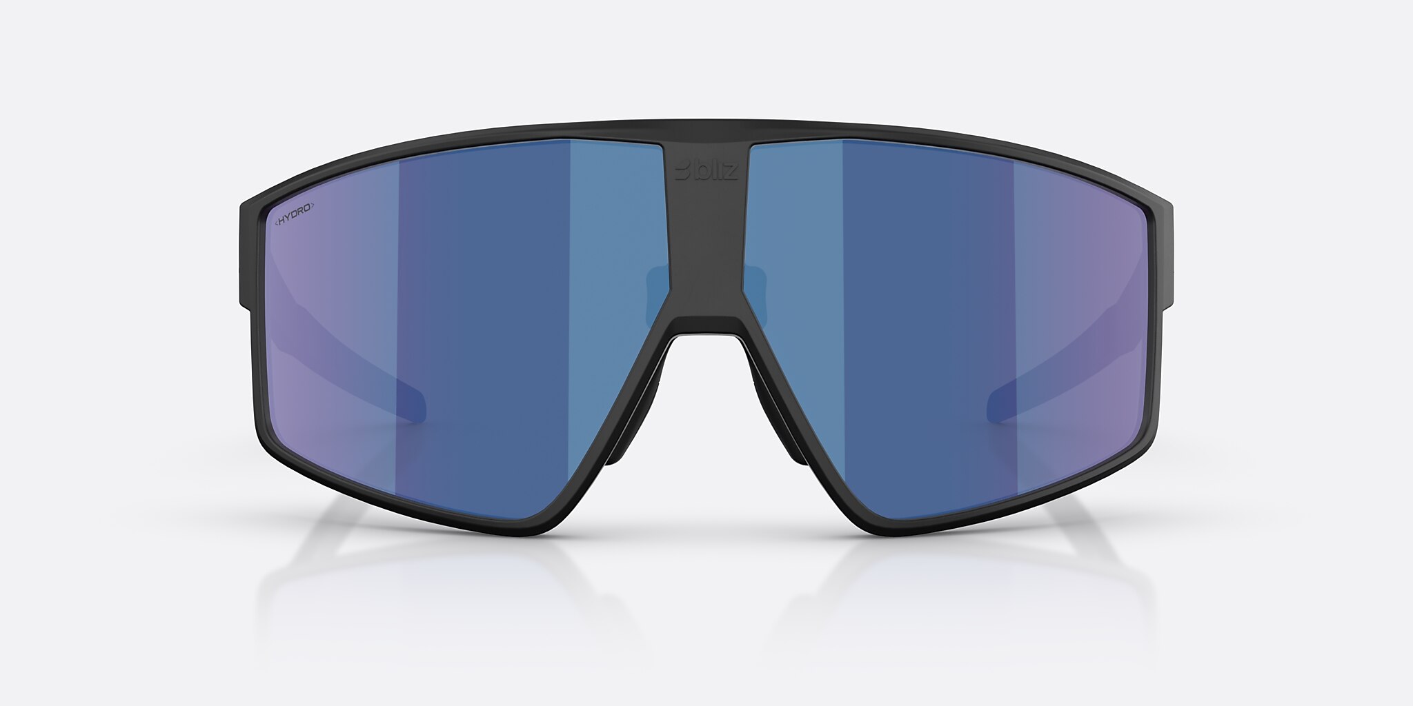 Sunglasses Bliz P002 XL (72-09) with Smoke/Blue Multicolor lens and Matte Black frame Image 2 of 6