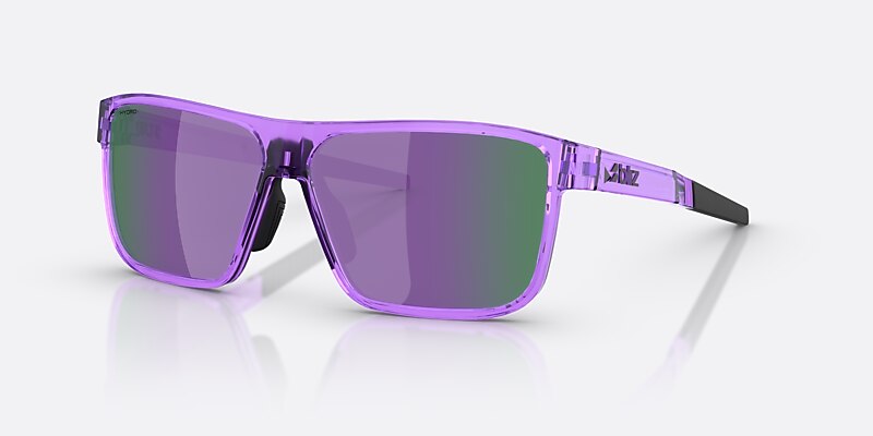 Sunglasses Bliz A008 L (61-12) with Smoke/Purple Multicolor lens and Transparent Purple frame Image 1 of 6