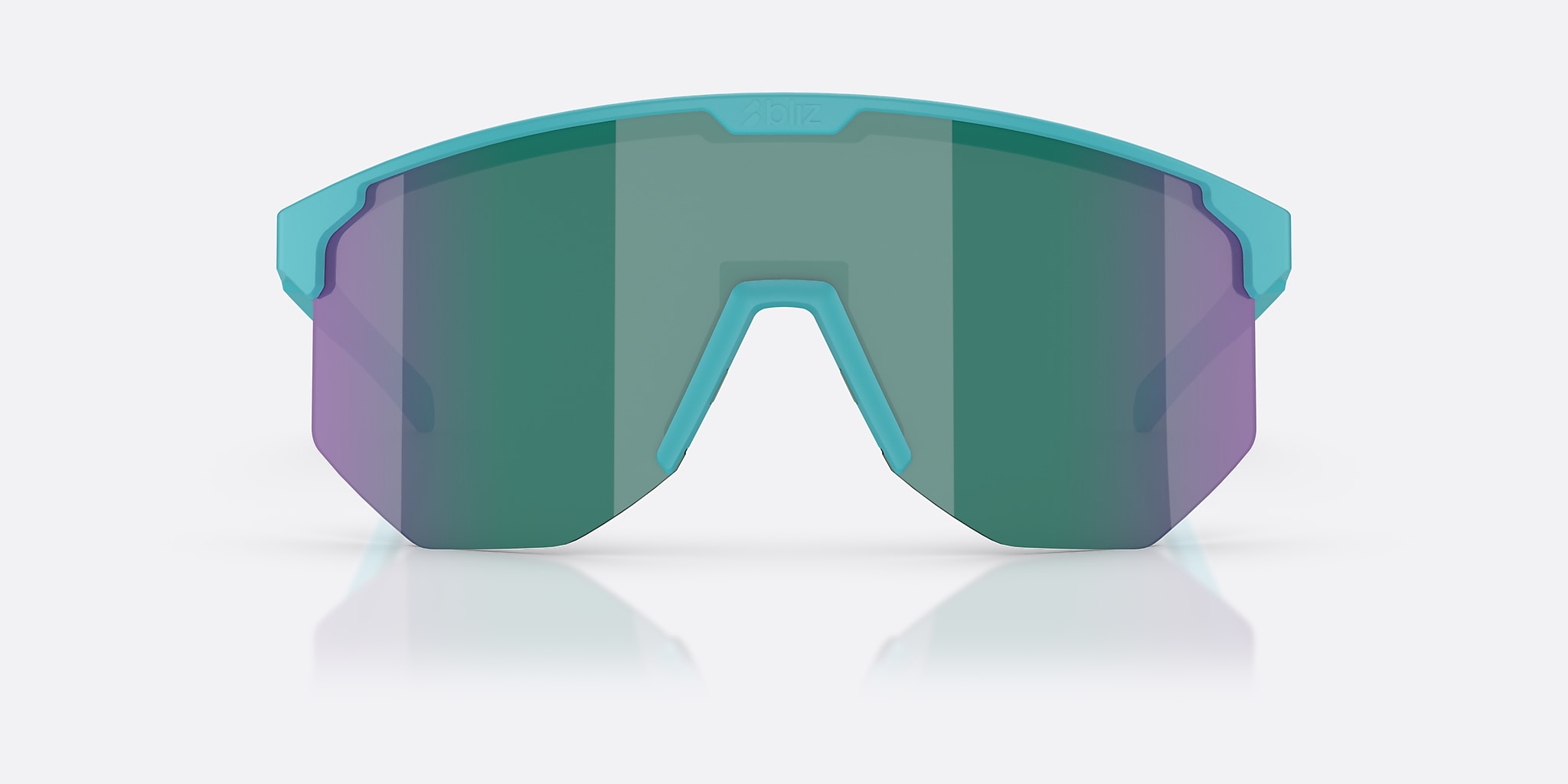 Sunglasses Bliz Hero XXL (0-142) with Blue Green lens and Matte Turquoise frame Image 2 of 5 Sunglasses Bliz Hero XXL (0-142) with Blue Green lens and Matte Turquoise frame Image 2 of 5