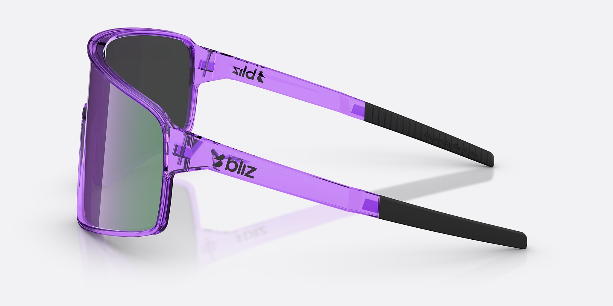 Sunglasses Bliz P001 XL (0-142) with Smoke/Purple Multicolor lens and Transparent Purple frame Image 3 of 6