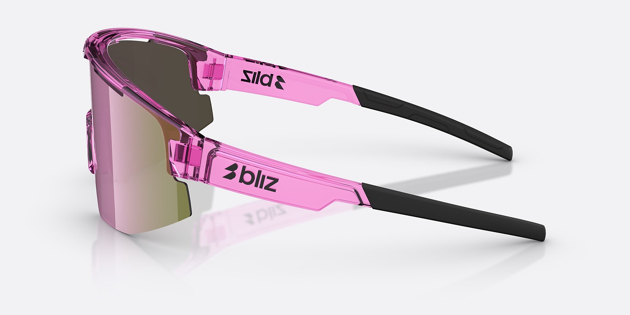 Sunglasses Bliz Matrix Small XXS (0-130) with Brown/Rose Multicolor lens and Transparent Pink frame Image 3 of 6