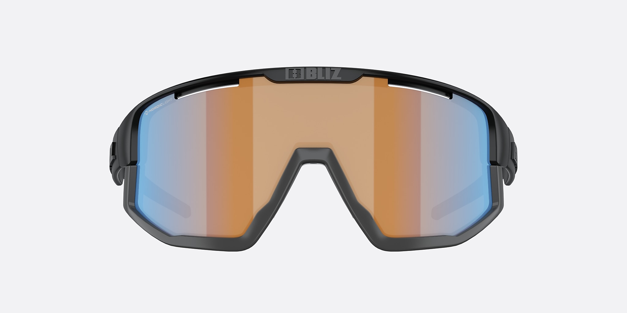 Sunglasses Bliz Fusion S (0-133) with Coral Orange Blue lens and Black frame Image 2 of 5 Sunglasses Bliz Fusion S (0-133) with Coral Orange Blue lens and Black frame Image 2 of 5