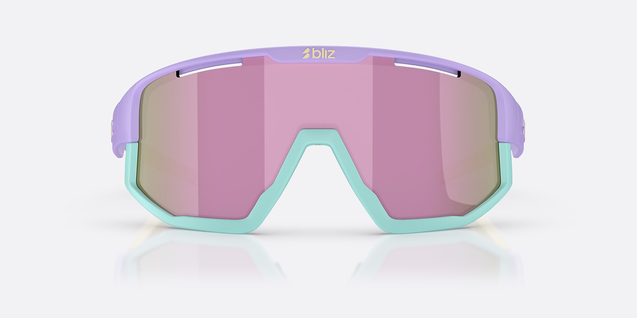 Sunglasses Bliz Fusion S (0-133) with Brown Pink lens and Pastel Purple/Yellow Logo frame Image 2 of 7