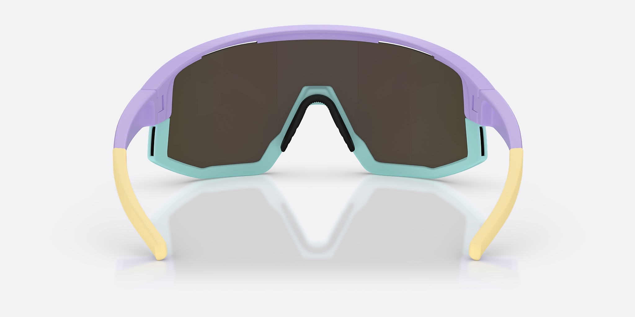 Sunglasses Bliz Fusion S (0-133) with Brown Pink lens and Pastel Purple/Yellow Logo frame Image 4 of 7