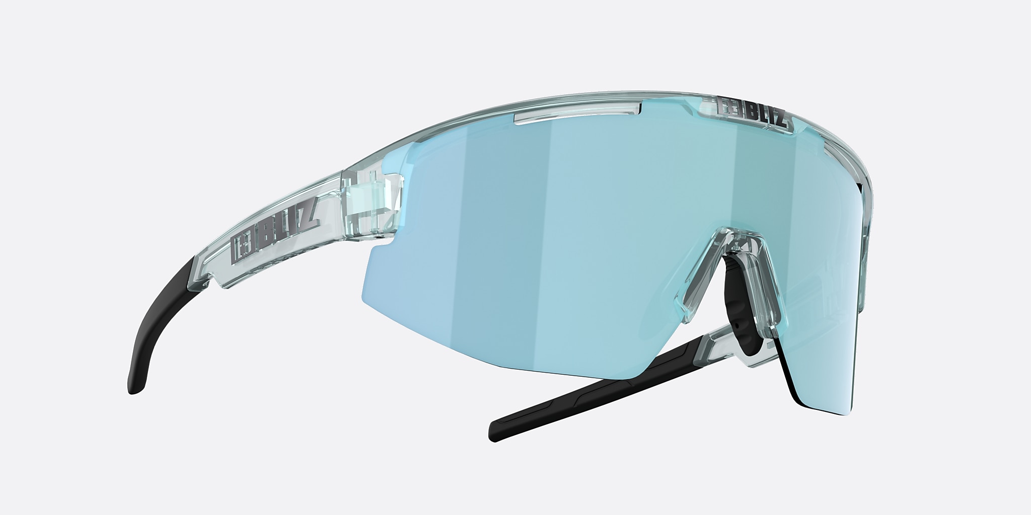 Sunglasses Bliz Matrix S (0-133) with Smoke Ice Blue lens and Transparent Ice Blue frame Image 5 of 5 Sunglasses Bliz Matrix S (0-133) with Smoke Ice Blue lens and Transparent Ice Blue frame Image 5 of 5