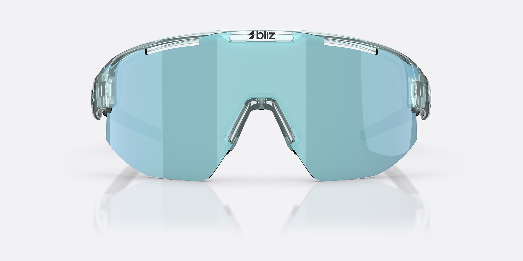 Sunglasses Bliz Matrix S (0-133) with Smoke Ice Blue lens and Transparent Ice Blue frame Image 2 of 6