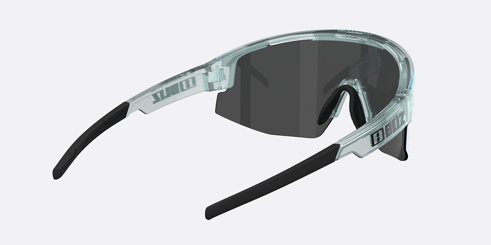 Sunglasses Bliz Matrix S (0-133) with Smoke Ice Blue lens and Transparent Ice Blue frame Image 4 of 5 Sunglasses Bliz Matrix S (0-133) with Smoke Ice Blue lens and Transparent Ice Blue frame Image 4 of 5