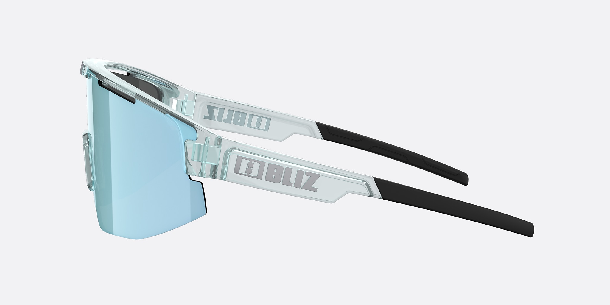 Sunglasses Bliz Matrix S (0-133) with Smoke Ice Blue lens and Transparent Ice Blue frame Image 3 of 5 Sunglasses Bliz Matrix S (0-133) with Smoke Ice Blue lens and Transparent Ice Blue frame Image 3 of 5