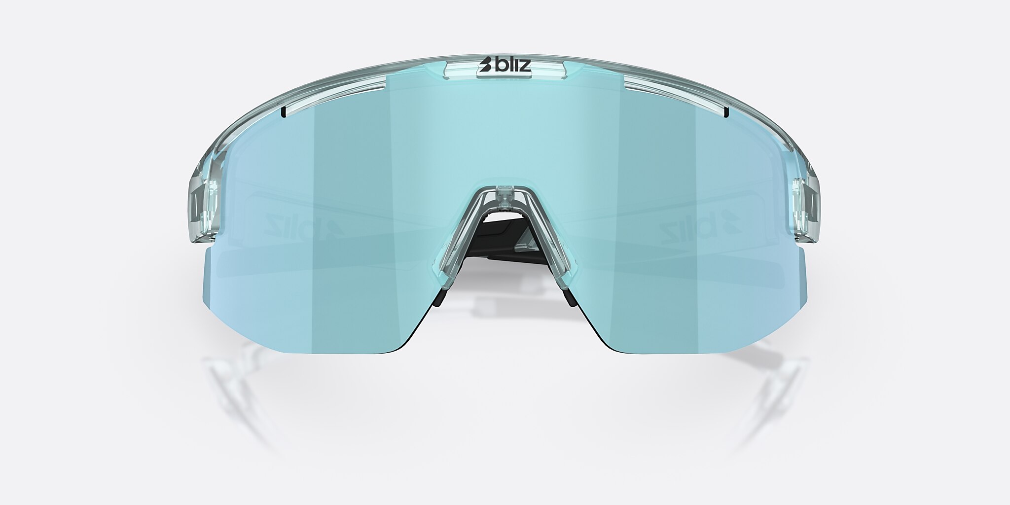 Sunglasses Bliz Matrix S (0-133) with Smoke Ice Blue lens and Transparent Ice Blue frame Image 5 of 6