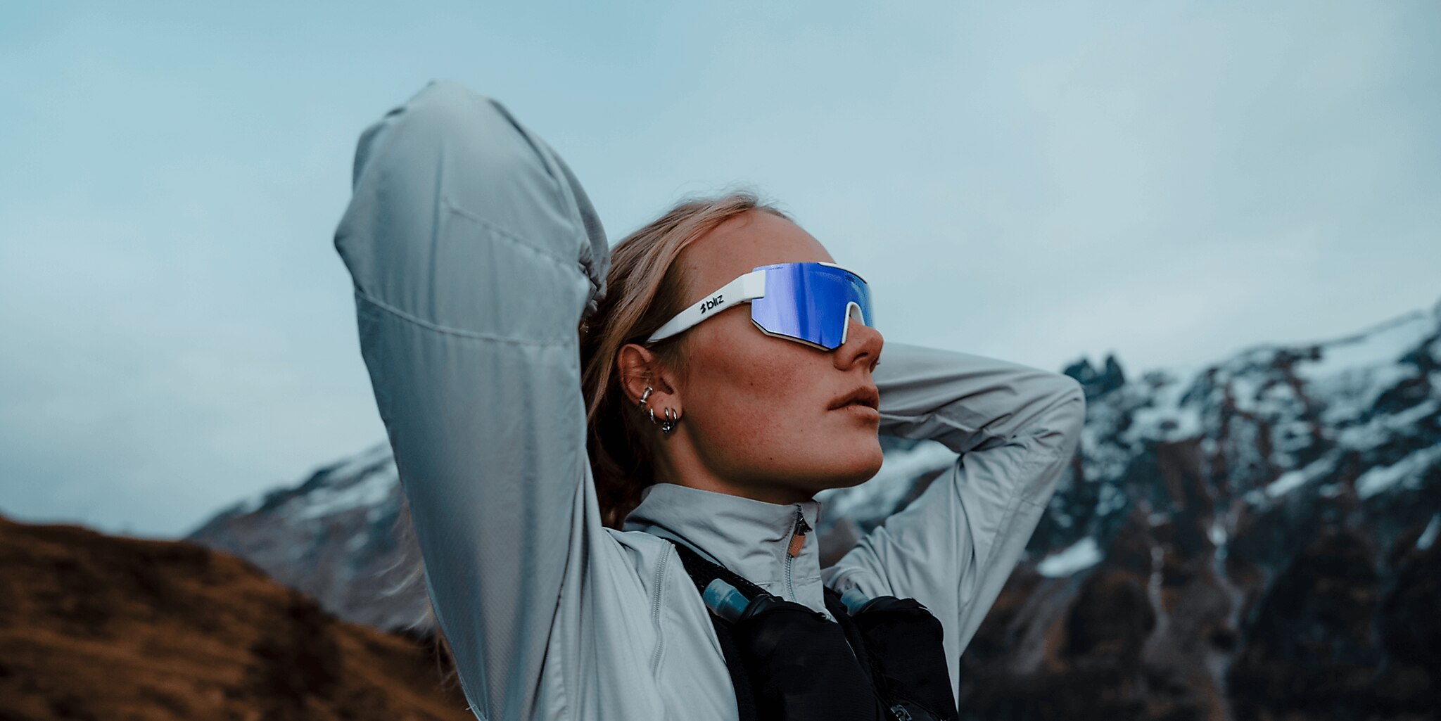P005 Sunglasses Smoke/Purple Mirror | Bliz Eyewear®