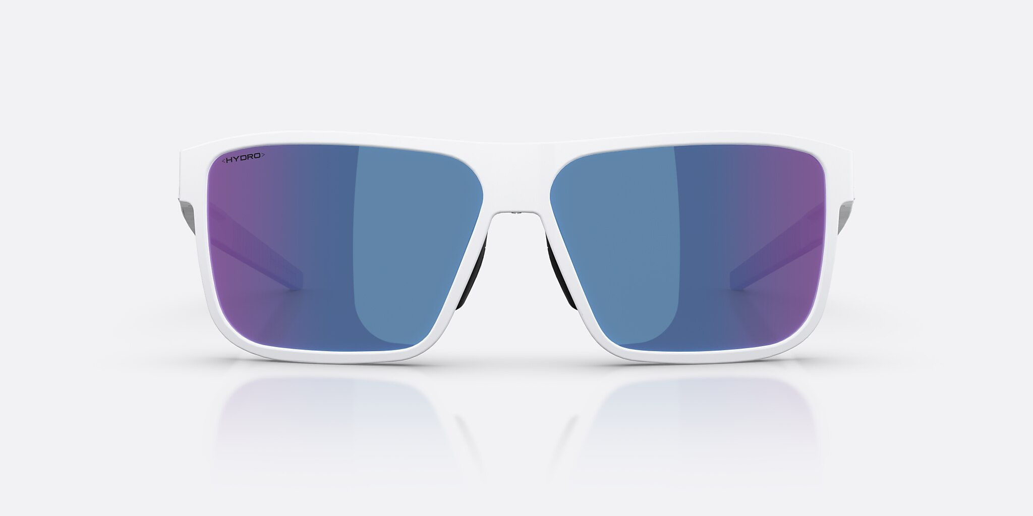Sunglasses Bliz A008 L (61-12) with Smoke/Blue Multicolor lens and Matte White frame Image 2 of 7
