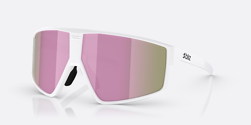 Sunglasses Bliz P002 L (69-09) with Brown Pink lens and Matte White frame Image 1 of 6