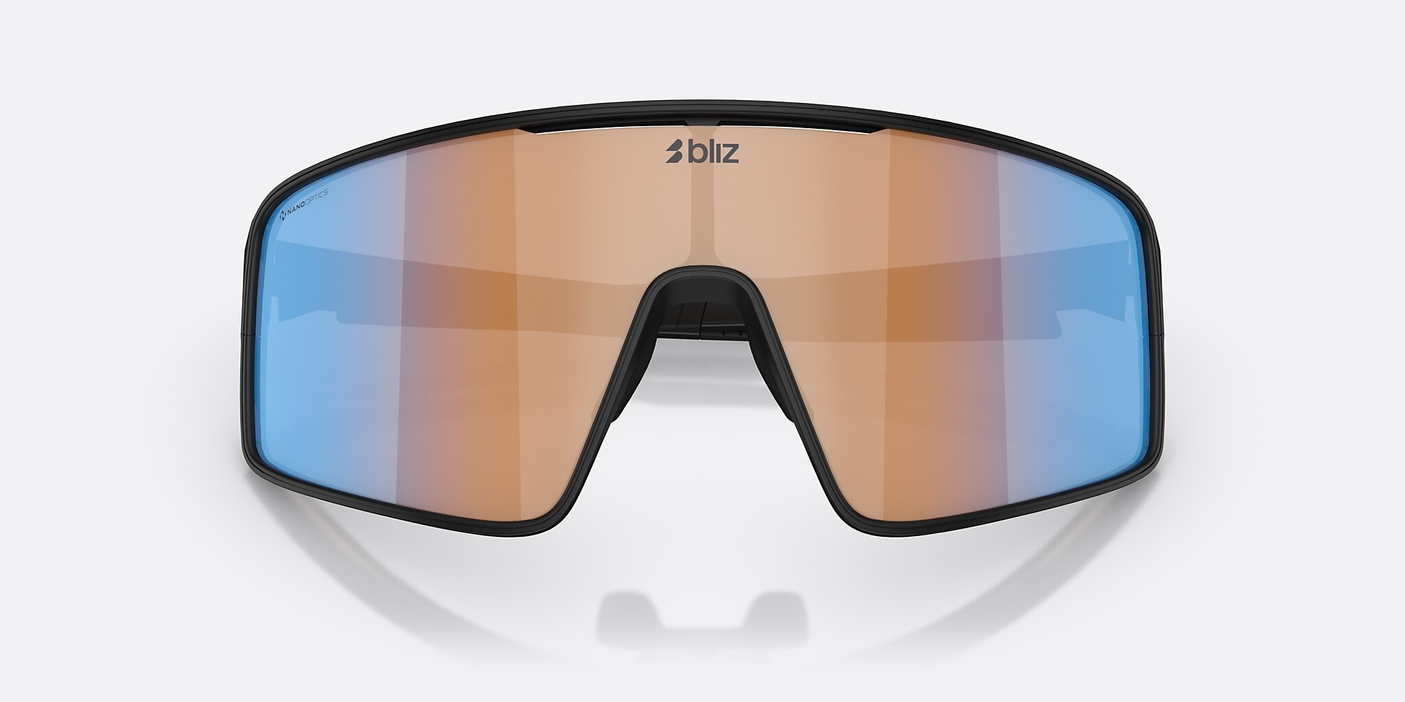 Sunglasses Bliz P001 L (0-138) with Korall/orange spegel blå lens and Matt svart frame Image 5 of 6