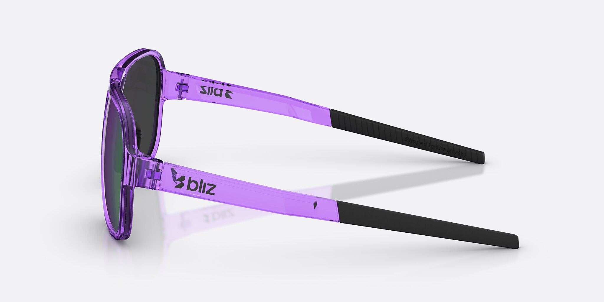 Sunglasses Bliz A006 XL (57-18) with Smoke/Purple Multicolor lens and Transparent Purple frame Image 3 of 7