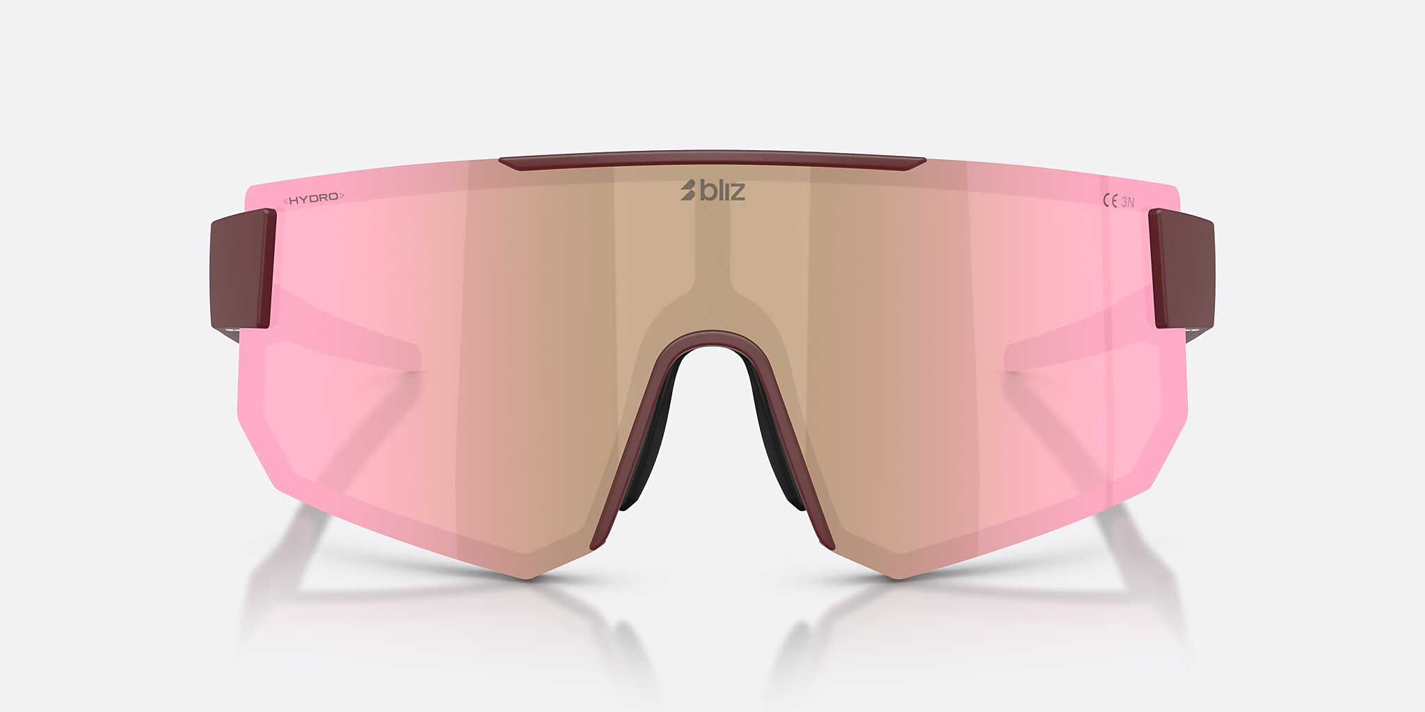 Sunglasses Bliz P005 XL (0-135) con Marrón/rosa multicolor lente y Rojo burdeos mate montura Imagen 2 de 7