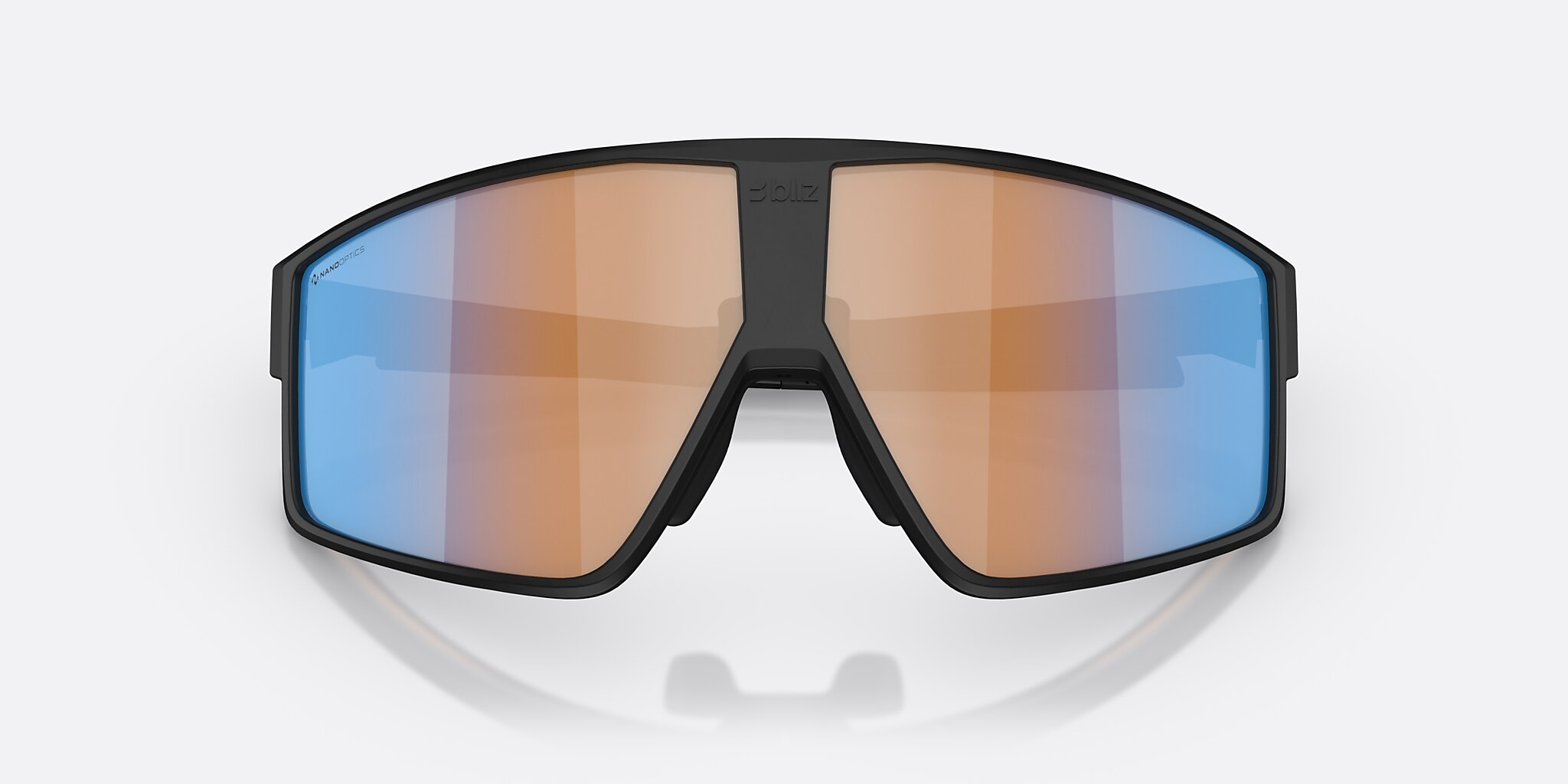Sunglasses Bliz P002 XL (72-09) with Korall/orange spegel blå lens and Matt svart frame Image 5 of 6