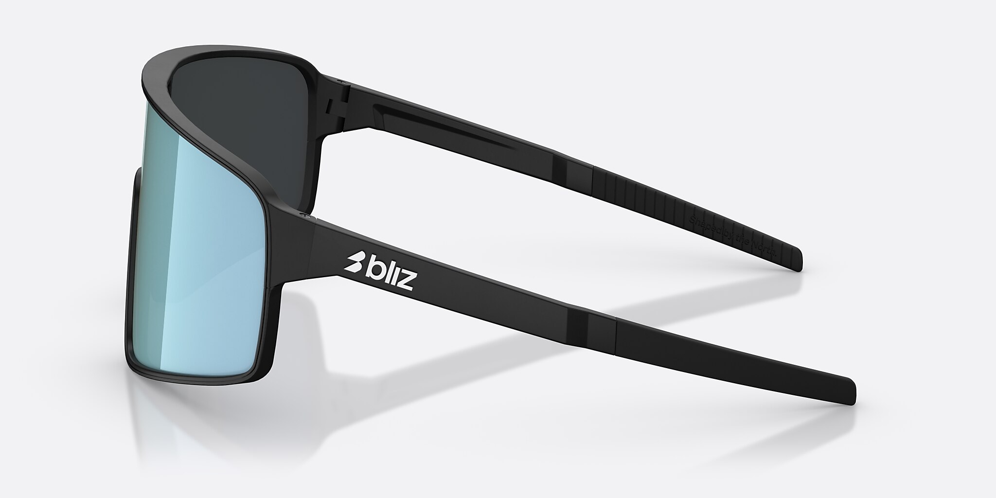Sunglasses Bliz P001 L (0-138) with Smoke/Ice Blue Multicolor lens and Matte Black frame Image 3 of 6