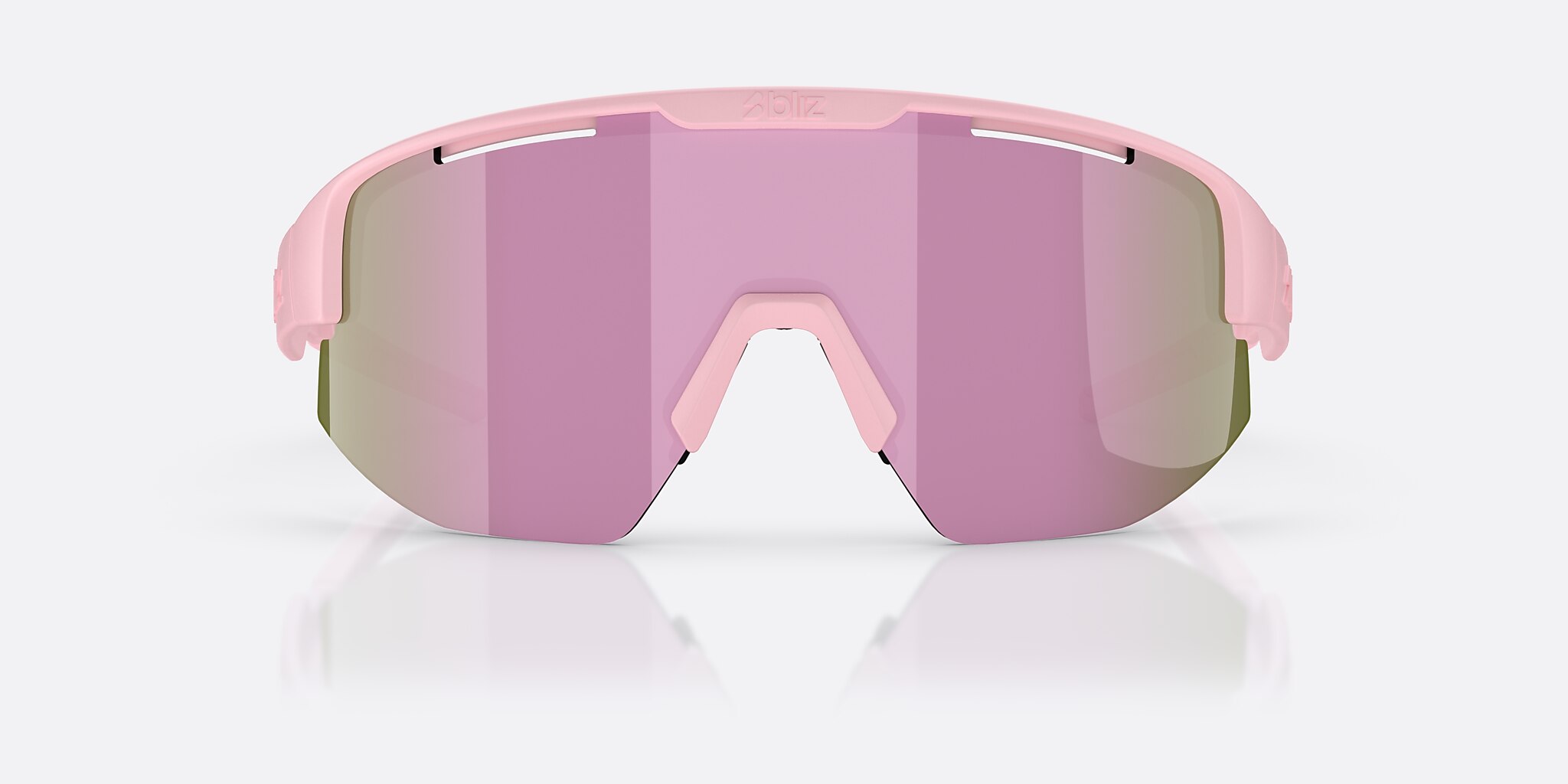 Sunglasses Bliz Matrix Small XXS (0-130) with Brown/Rose Multicolor lens and Matte Powder Pink frame Image 2 of 6