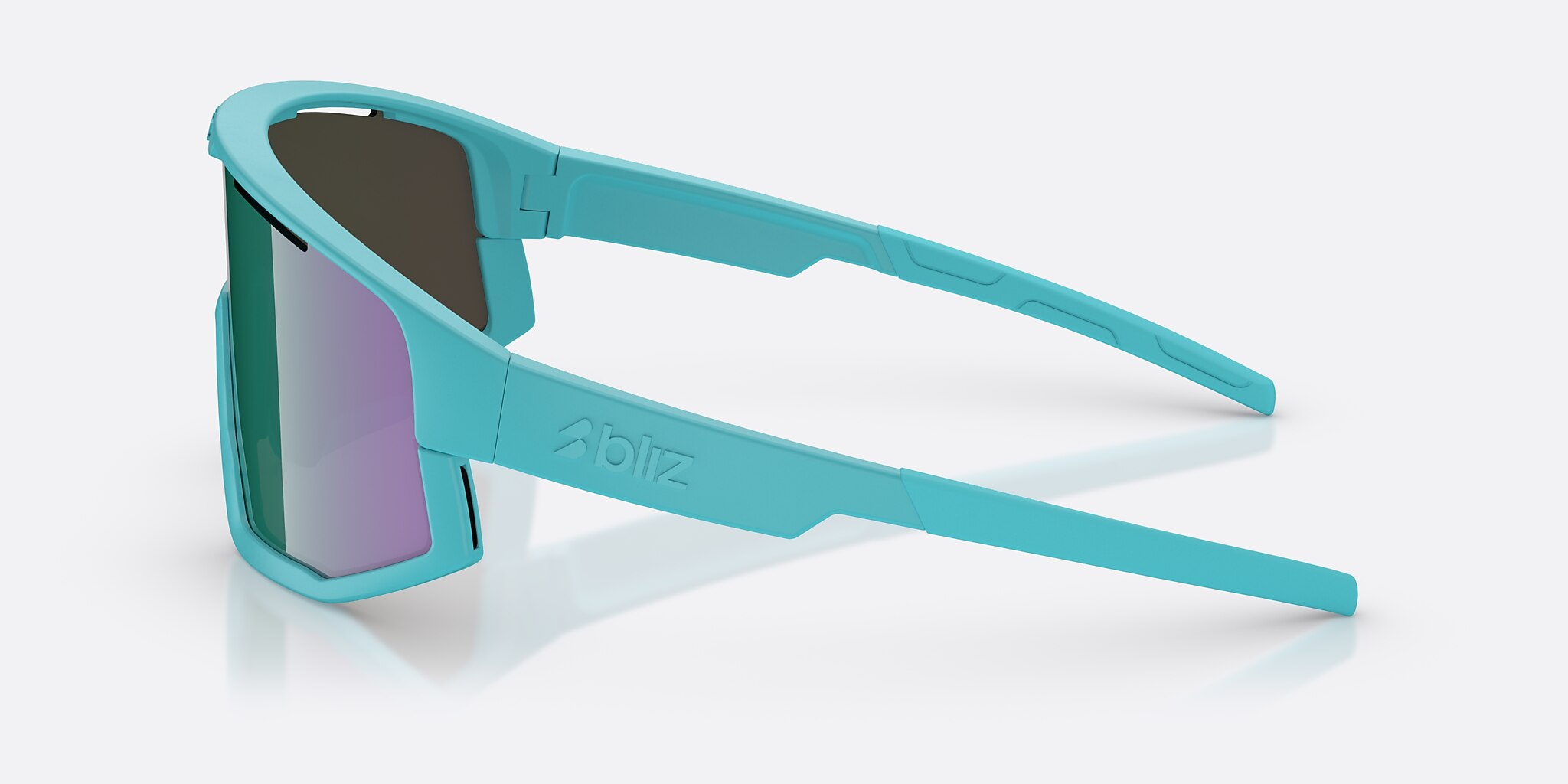 Sunglasses Bliz Vision L (0-137) with Blue Green lens and Matte Turquoise frame Image 3 of 6