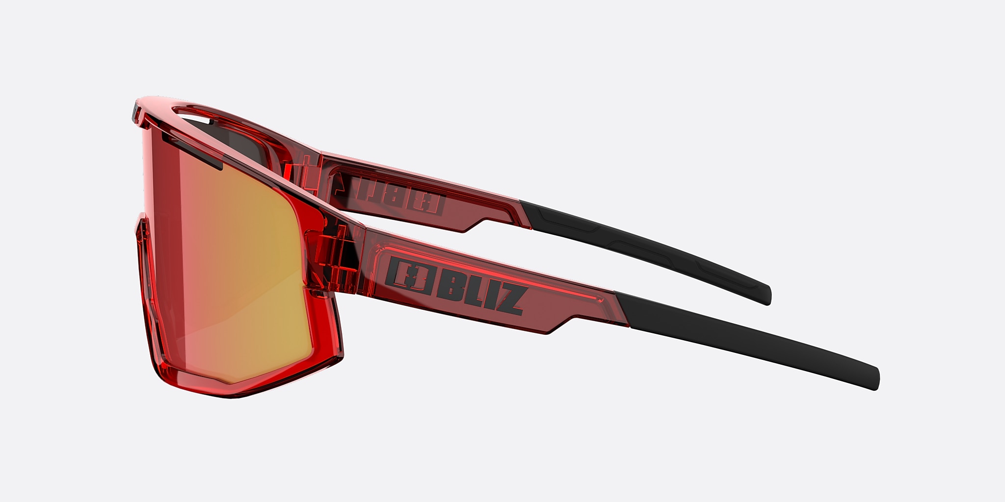 Sunglasses Bliz Fusion S (0-133) with Brown Red lens and Transparent Red frame Image 3 of 6