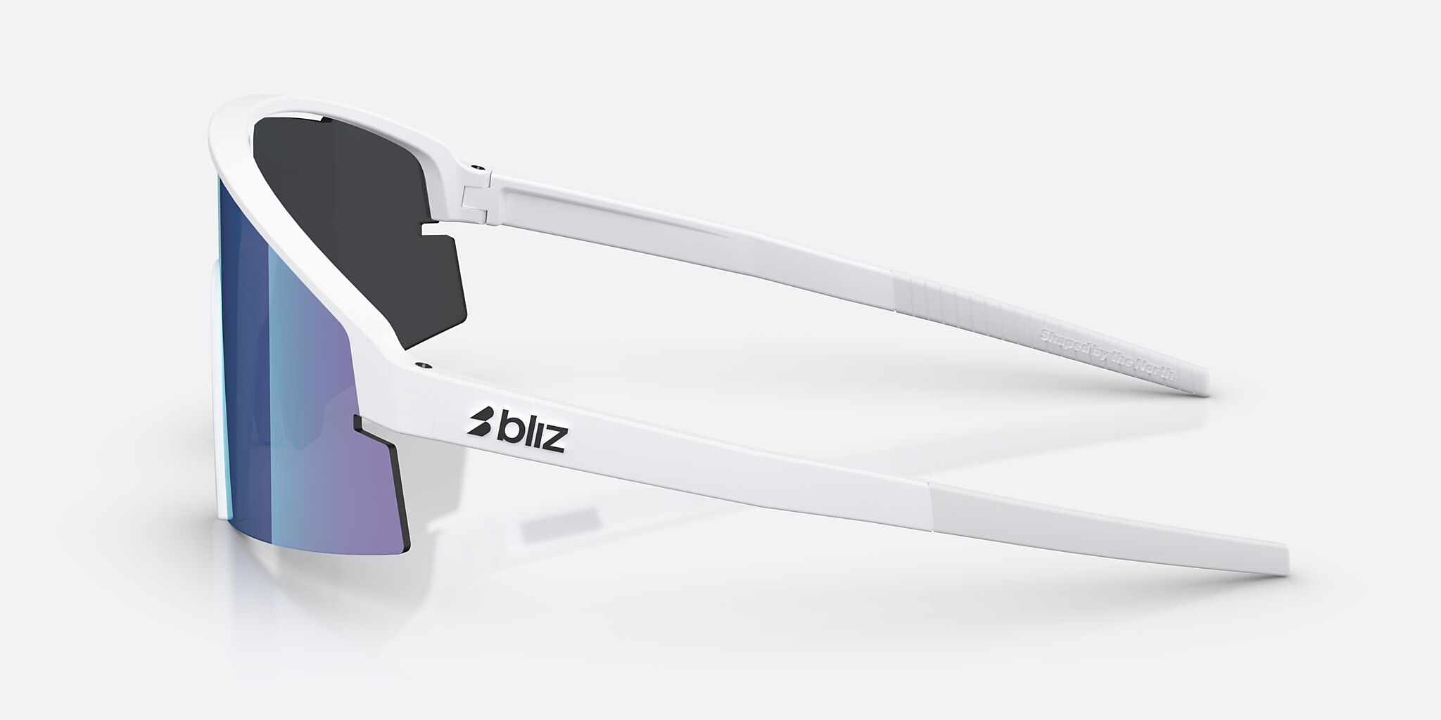 Sunglasses Bliz P006 XL (0-140) with Smoke/Blue Multicolor lens and Matte White frame Image 3 of 7