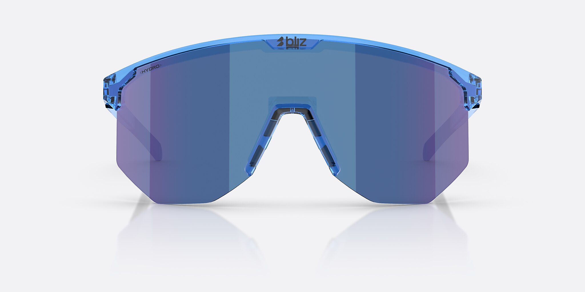 Sunglasses Bliz Hero Small L (0-129) with Røg/Blå multicolor lens and Transparent Blå frame Image 2 of 6