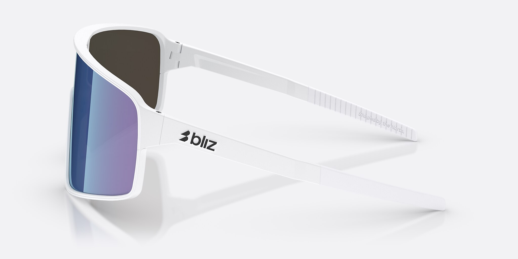 Sunglasses Bliz P001 XL (0-142) with Blue lens and Matte White frame Image 3 of 6