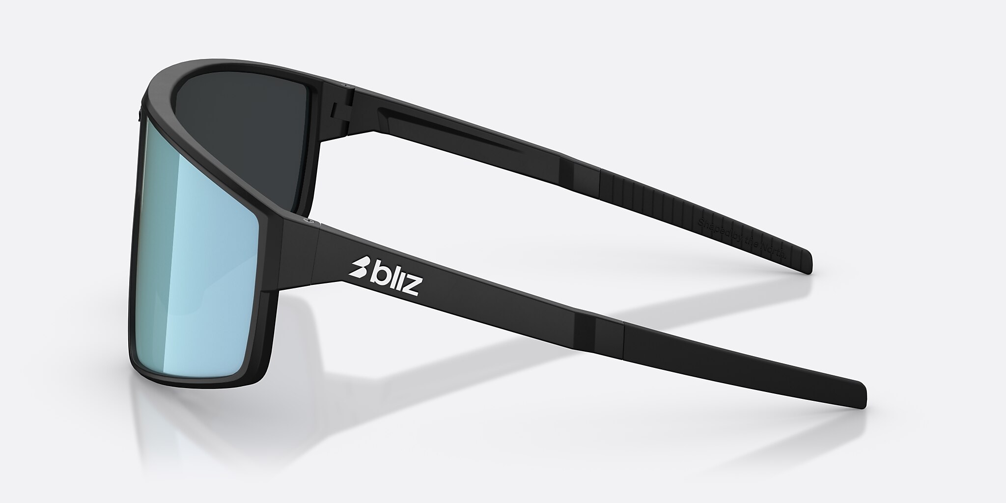Sunglasses Bliz P002 L (69-09) with Smoke/Ice Blue lens and Matte Black frame Image 3 of 6