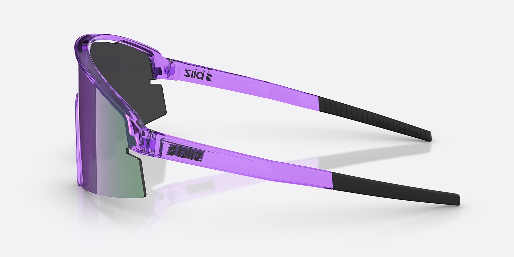 Lunettes de soleil Bliz P006 XL (0-140) avec Miroir Fumé/Violet verre et Transparent Pourpre monture Image 3 de 7