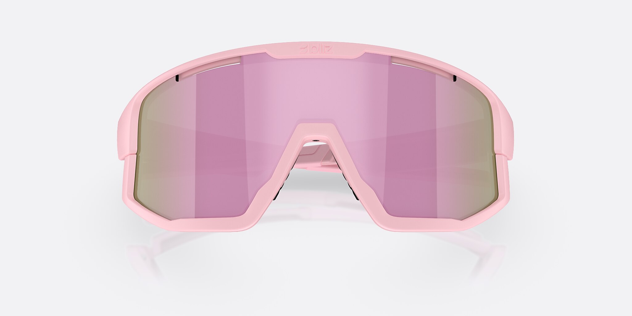Sunglasses Bliz Fusion S (0-133) with Brown/Rose Multicolor lens and Matte Powder Pink frame Image 5 of 7