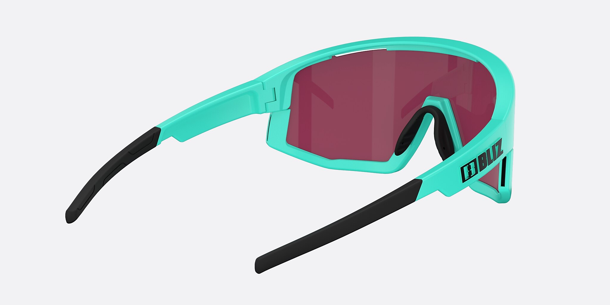 Sunglasses Bliz Fusion S (0-133) with Rose Violet Blue lens and Turquoise frame Image 4 of 6