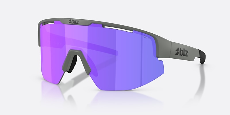 Sunglasses Bliz Matrix S (0-133) con Humo/morado multicolor lente y Gris Mate montura Imagen 1 de 6