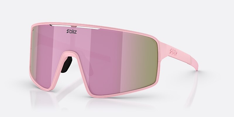 Sunglasses Bliz P001 L (0-138) with Brown/Rose Multicolor lens and Matte Powder Pink frame Image 1 of 6